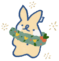 fortune_and_cookies ya 開心 兔子 兔 Sticker