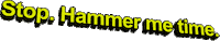 time hammer me Sticker by AnimatedText