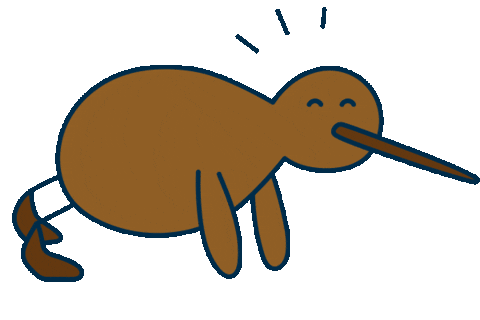 Happy Kiwi Bird Sticker