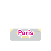 efmoment travel paris luggage croissant Sticker