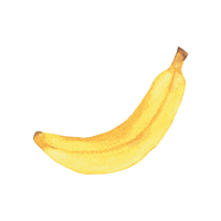 Fruit Banana Sticker by Hello Ginger