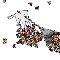 Raking Great Pyrenees Sticker