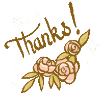 Katikut thanks flowers thankyou merci Sticker