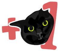 Count Me In Black Cat Sticker