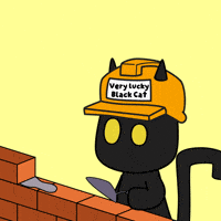 Working Black Cat GIF by VeeFriends