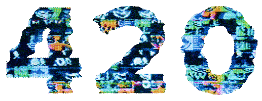 Glitch Stoner Sticker by commcan