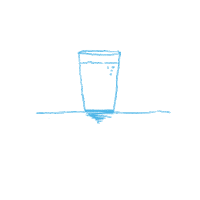 Water Glass Sticker
