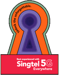 Orange Lock Sticker by Singtel