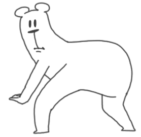 bear linestickers Sticker