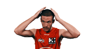Afl Scratching Head Sticker by Gold Coast SUNS