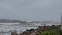 Tropical Storm Henri Brings Rough Seas to Rhode Island's Shore