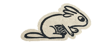 Rabbit Linocut Sticker