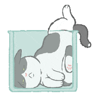 Bored Cat Sticker by GORO
