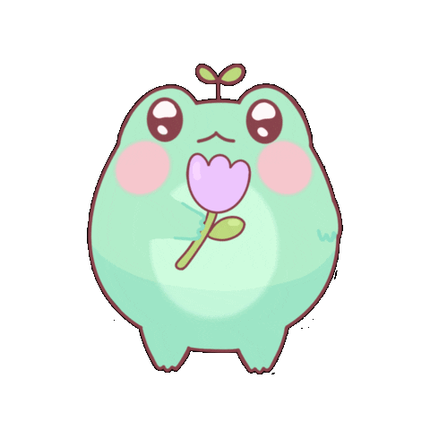 chuchuillustrations giphyupload spring adorable frog Sticker