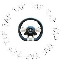 Tap Here Steering Wheel Sticker by U.S. AMG Driving Academy