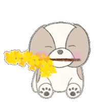 Dog 花 Sticker