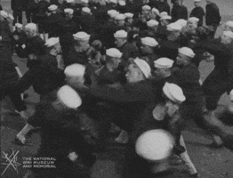 NationalWWIMuseum black and white boxing fighting military GIF