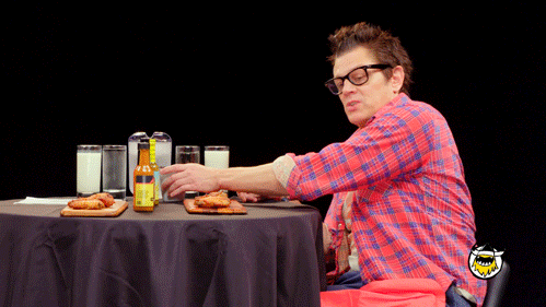 Johnny Knoxville Wings GIF by First We Feast: Hot Ones
