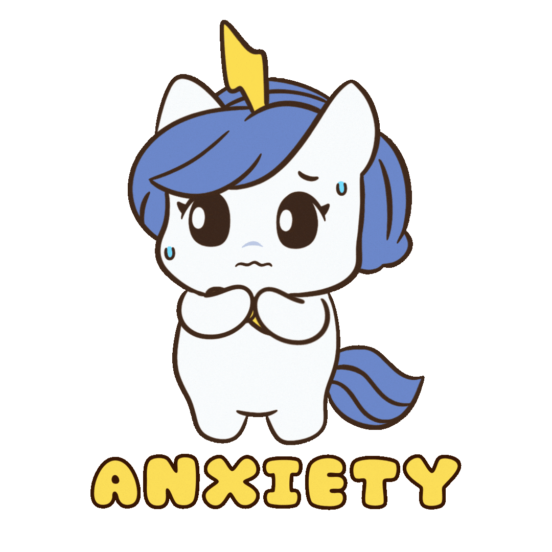 Overthinking Deep Breath Sticker by Brave Unicorn