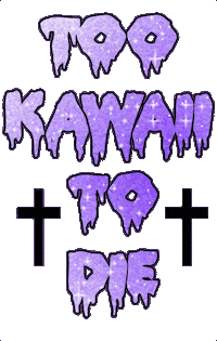 Pastel Too Kawaii To Die Sticker by My Violet