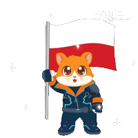 Polish Flag Celebration Sticker by Hamieverse