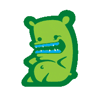 KIWIE kiwie funny bear fatkiwie fat monster Sticker