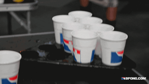 BPONG giphyupload cup shot beer pong GIF