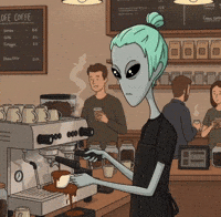 Over It Coffee GIF by Lonely Aliens