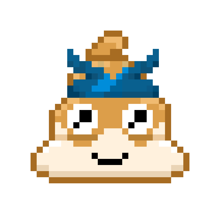 Pixel Shitting Sticker by Poopies.io