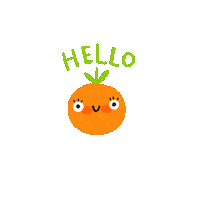 LoriJoySmith hello face orange lori joy smith Sticker