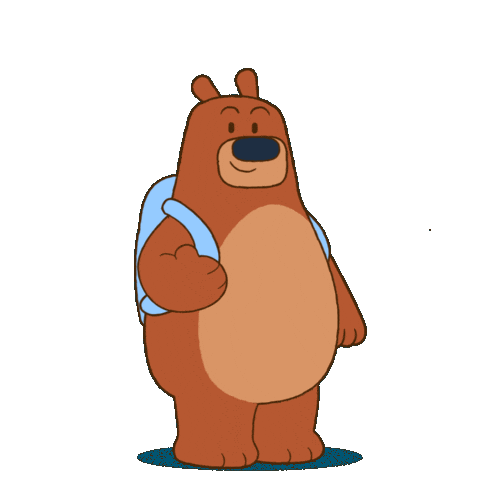 Bear Thank You Sticker by My Neighbor Alice