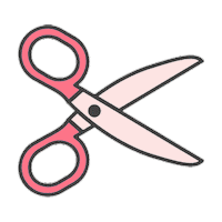 Make Up Scissors Sticker by Jessie McEwan