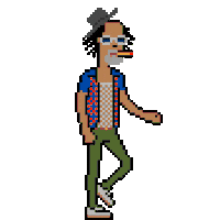 Pixel Smoking Sticker by cryptorastas