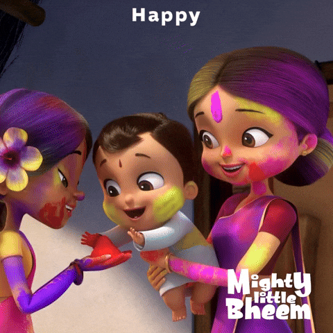 Happy Holi GIF by Chhota Bheem