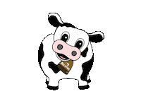 Cow Cowbell Sticker by Belstra Milling Company