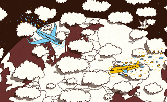 Planet Earth Clouds GIF by Aiste Papartyte