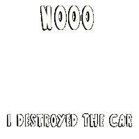 Car Destroy Sticker by Abster