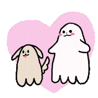 rinarinaree love heart dog halloween Sticker