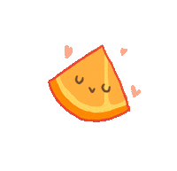 orange love Sticker
