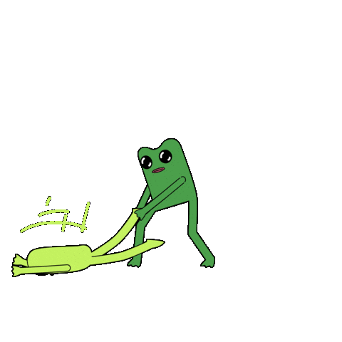 Go Away Frog Sticker by fwogs