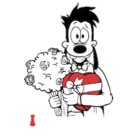 wax_goof love amor max perro Sticker