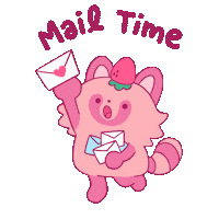 art_of_emfitz kawaii delivery letter mail Sticker