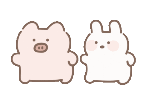 mizunqq 兔子 豬 皮蛋 嘴邊肉肉 Sticker