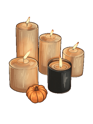 artolejnik giphyupload autumn candles comfort Sticker