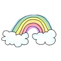 rainbow smile Sticker by Yeah Bunny