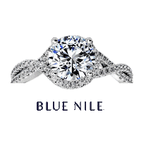 bluenilediamond diamond ring halo diamonds Sticker