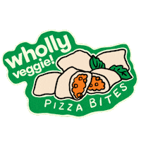 Whollyveggie green pizza health vegan Sticker