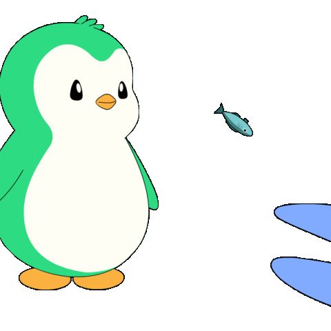 Hungry Penguin Sticker by Abster