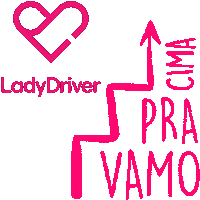 ladydriver heart pink rosa motorista Sticker