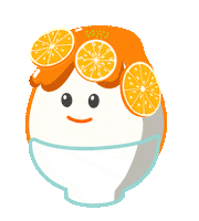 Orange Ice Sticker by Mykori Dessert Cafe